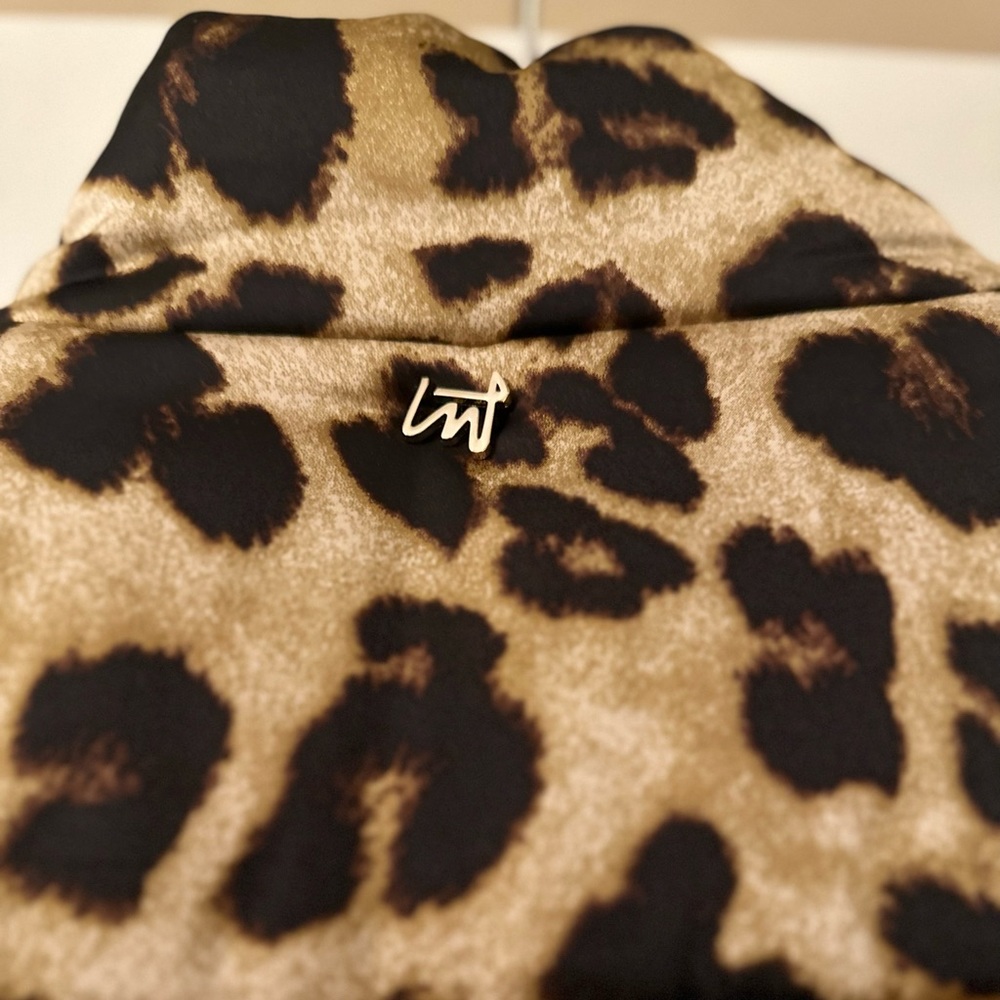 Monte by Lola Casademunt Leopard Puffer Vest Sz Small - Picture 6 of 11